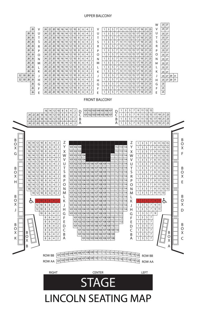 Tickets / Seating Lincoln Theatre